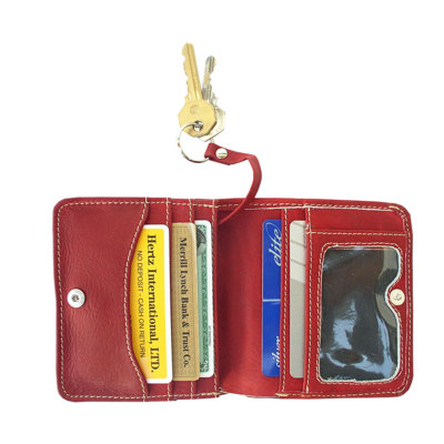 Piel Leather Bi-fold Ladies Wallet