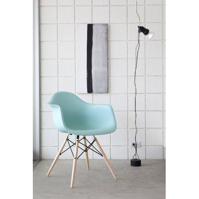 Herman Miller &reg; Eames DAW - Molded Plastic Armchair with Dowel-Leg Base