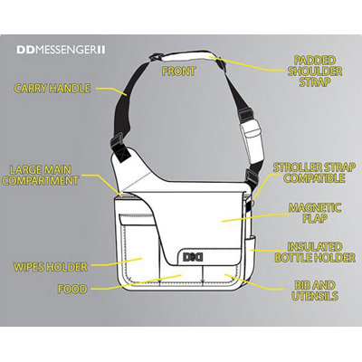 Diaper Dude Diaper Dude Flap Messenger II Diaper Bag