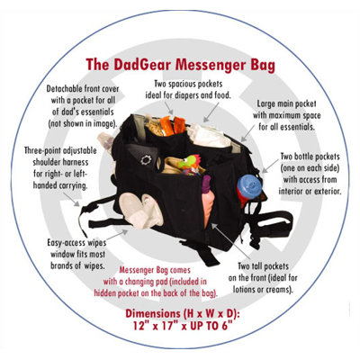 DadGear Graphic Design Messenger Diaper Bag