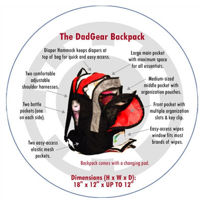 DadGear College Sports University of Alabama Backpack Diaper Bag