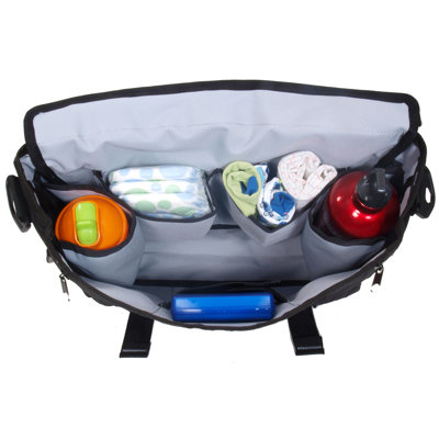 DadGear  Retro Stripe Messenger Diaper Bag