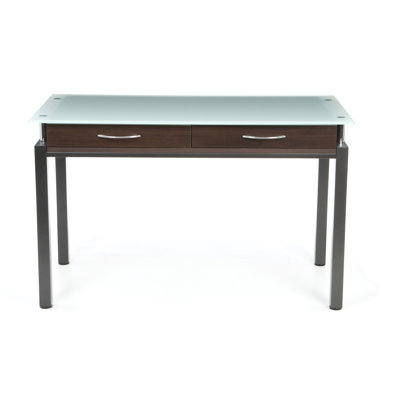 New Spec Inc Writing Desk with Glass Top