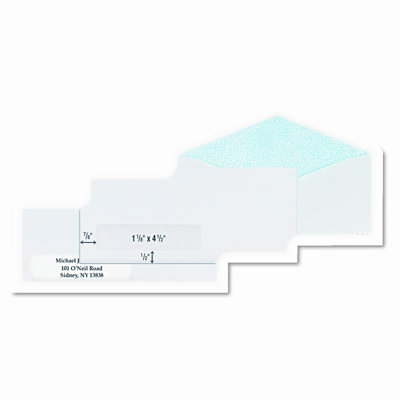 Columbian Envelope Poly-Klear Single Window Envelopes, Privacy Tint, #10, White, 500/box