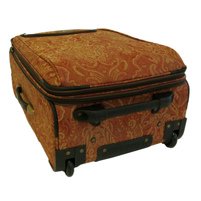 American Flyer Paisley Gold 4 Piece Luggage Set