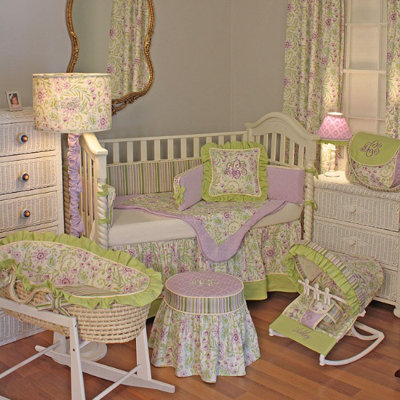 Hoohobbers Lilac Garden Crib Bedding Collection