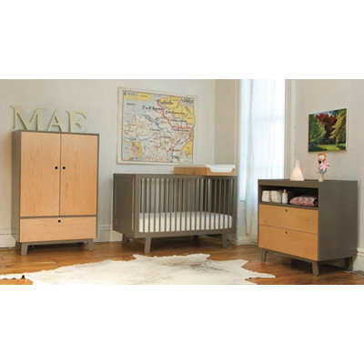 Oeuf Sparrow Two Piece Convertible Crib and Changer Set
