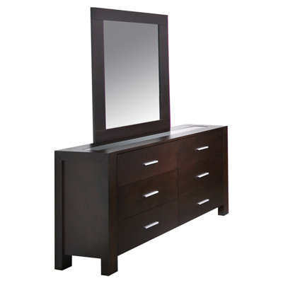 Azara 6 Drawer Dresser and Mirror Set by Abbyson Living -image