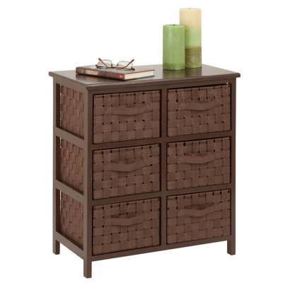 Click To Image : 6 Drawer Woven Strap Chest by Honey Can Do Now