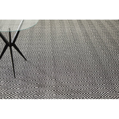 Dash and Albert Rugs Woven Diamond Black/Ivory Rug