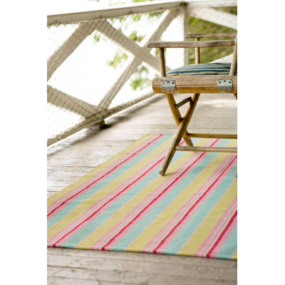 Dash and Albert Rugs Woven Palm Beach Ticking Rug