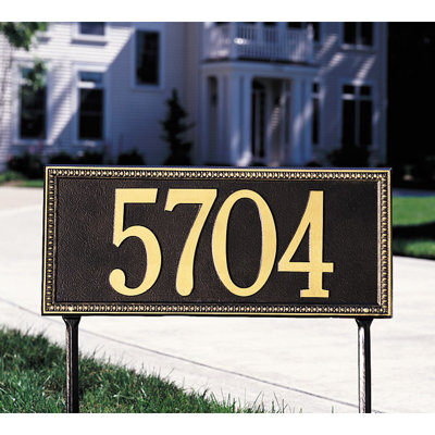 Whitehall Products Egg and Dart Estate Lawn Address Plaque