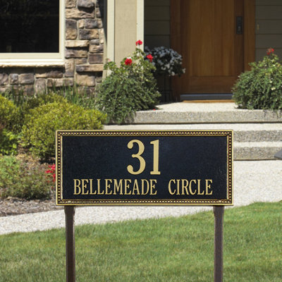 Whitehall Products Egg and Dart Estate Lawn Address Plaque