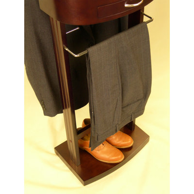 Proman Products Crescent Moon Valet in Dark Walnut