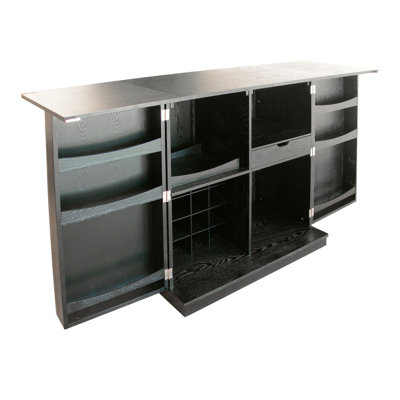 Proman Products Steamer Trunk Bar Cabinet in Ebony