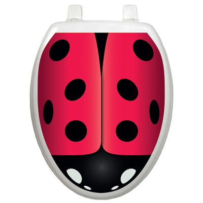 Toilet Tattoos Youth Toilet Seat Applique with Ladybug Design
