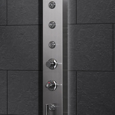Ariel Bath Stainless Steel Thermostatic Shower Panel