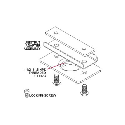 Peerless Unistrut Adapter for Truss Ceiling