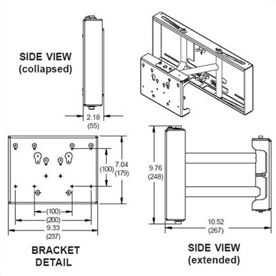 Peerless Desktop Articulating Arm for 10"-22" LCD Screens