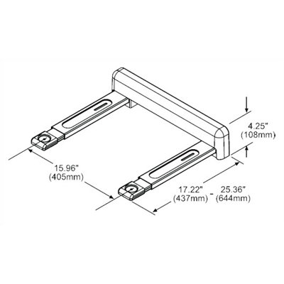 Peerless Dual AV Wall Shelf with Glass