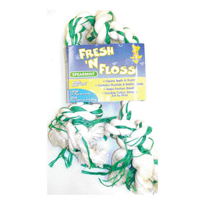 BOODA Pet Products Fresh-N-Floss Three Knot Bone Dog Toy
