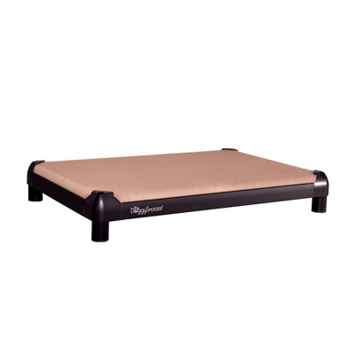 SnoozePad Dog Bed with an Inside Memory Foam Layer and a Black Anodized Frame