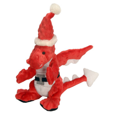 Go Dog Santa Dragon Dog Toy with Chew Guard