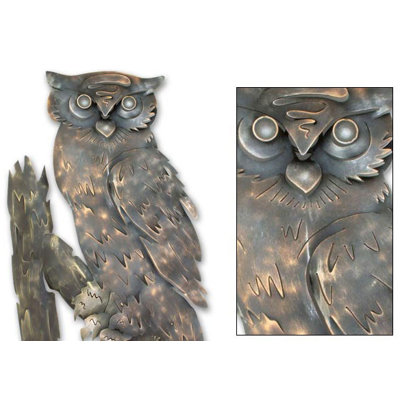 Novica 'Curious Owl' Wall Adornment