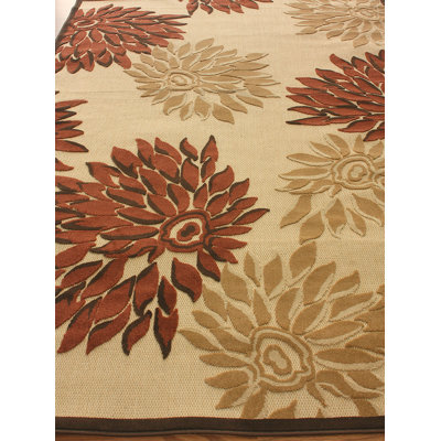 nuLOOM Veranda Flowered Sand/Brown Rug