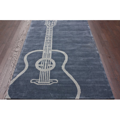 nuLOOM Cine Guitar Grey Novelty Rug