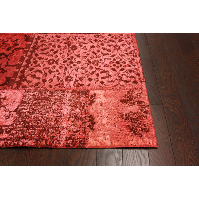 nuLOOM Overdye Tuscon Patchwork Crimson Rug