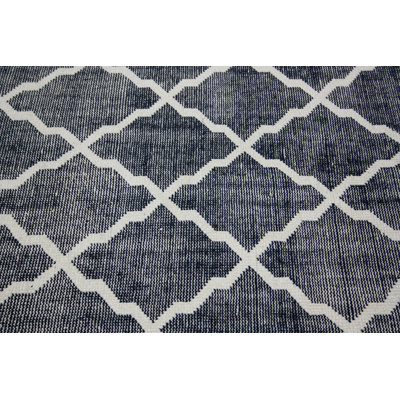 nuLOOM Overdye Navy Moroccan Trellis Rug