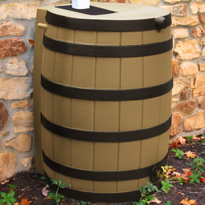 Good Ideas Rain Wizard 40 Gallon Rain Barrel with Darkened Ribs