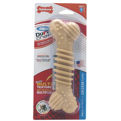 Nylabone Dura Chew Plus Bone Dog Toy - Chicken Flavor
