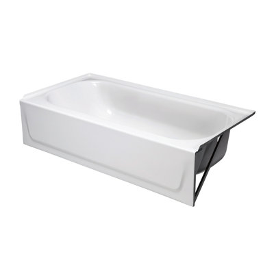 Bootz Mapleleaf 60" x 30" Raised Outlet Bath Tub with Slip Resistant Floor