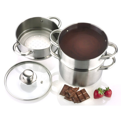 Fagor Commercial 2-qt. Stainless Steel Double Boiler with Lid