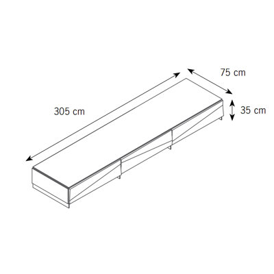 Tonelli Design Psiche TV Stand with Glass Top