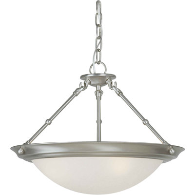 Forte Lighting 3 Light Convertible Inverted Pendant