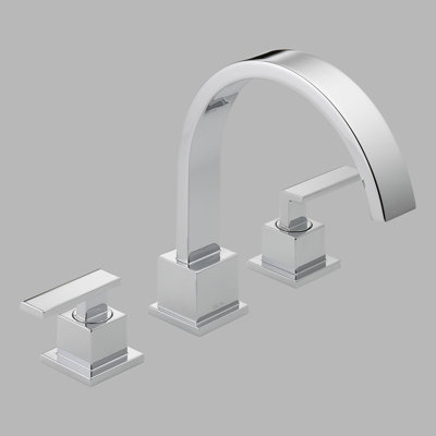 Delta Vero Double Handle Deck Mount Roman Tub Faucet