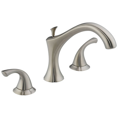 Delta Addison Double Handle Deck Mount Roman Tub Faucet