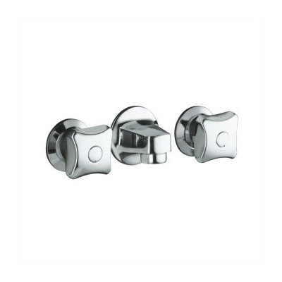 Kohler Triton Ada Compliant Wall Mounted Bathroom Faucet with Double Cross Handles