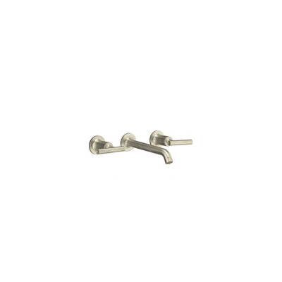 Kohler Purist Wall Mounted Bathroom Faucet with Double Lever Handles