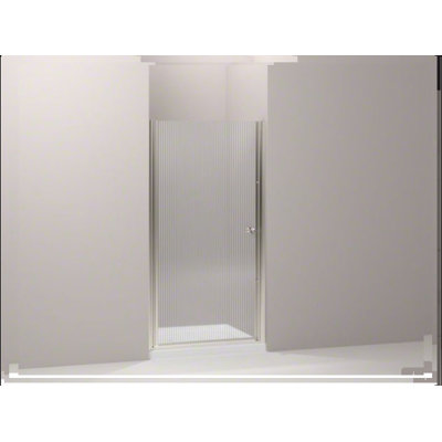 Kohler Fluence Frameless PIVot Shower Door with Falling Lines Glass, 36.25" - 37.75" x 65.5"