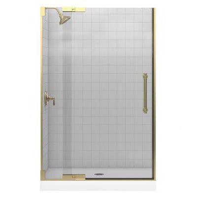 Kohler Finial Frameless Pivot Shower Door with 0.375" Thick Crystal Clear Glass, 30.25" - 32.75" x 72.25"