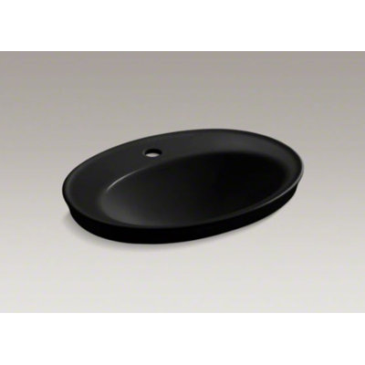 Kohler Serif Self Rimming Bathroom Sink with Single Hole Faucet Drilling