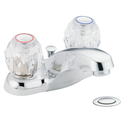 Chrome Faucets Bathroom on Moen Chateau Centerset Bathroom Faucet Double Knob Handles 6492