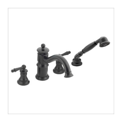 Moen Waterhill Double Handle Roman Tub Faucet with Built-in Hand Shower Diverter