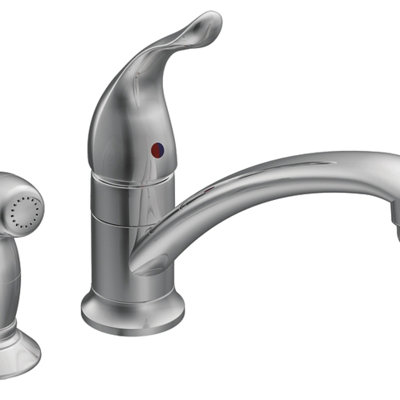 Moen Chateau Single Handle Kitchen Faucet with Protege Side Spray