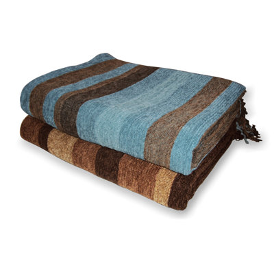 Jovi Home Utopia Chenille Throw in Aqua