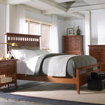 Modern Shaker Panel Bed by Cresent Furniture -image